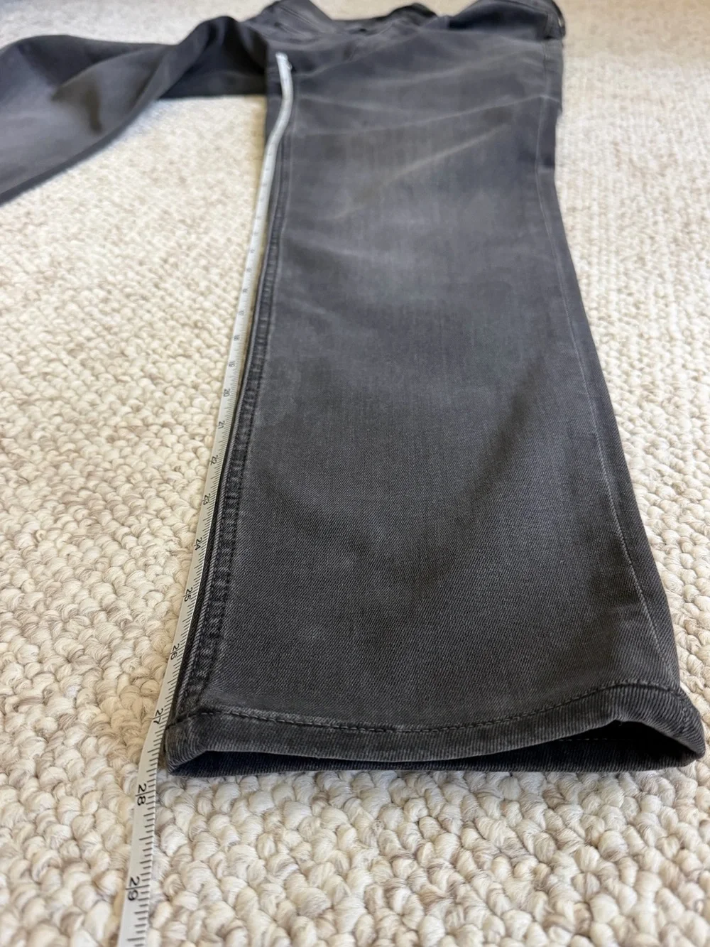 Banana Republic Men's Luxe Traveler Jeans, Slim Fit, Dark Grey Wash, 30